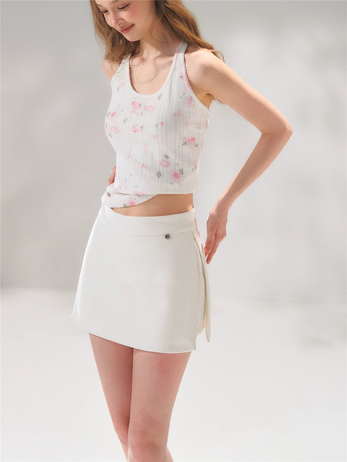 Side Slit A-line Skort