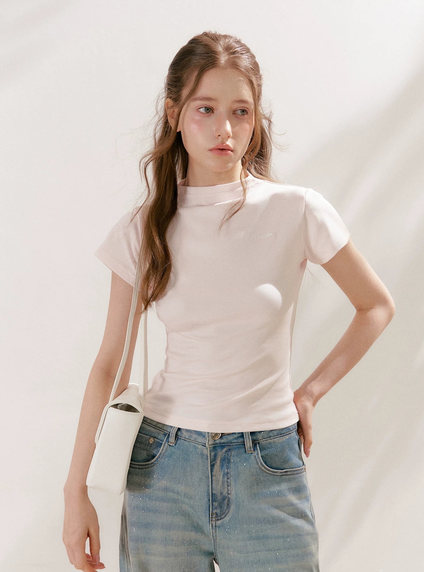Slim Mock Neck T-shirt