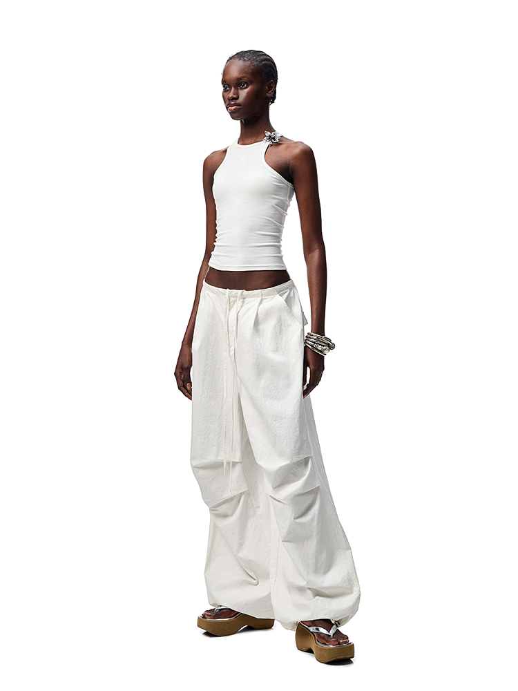 Washed-Distressed Balloon Work Pants