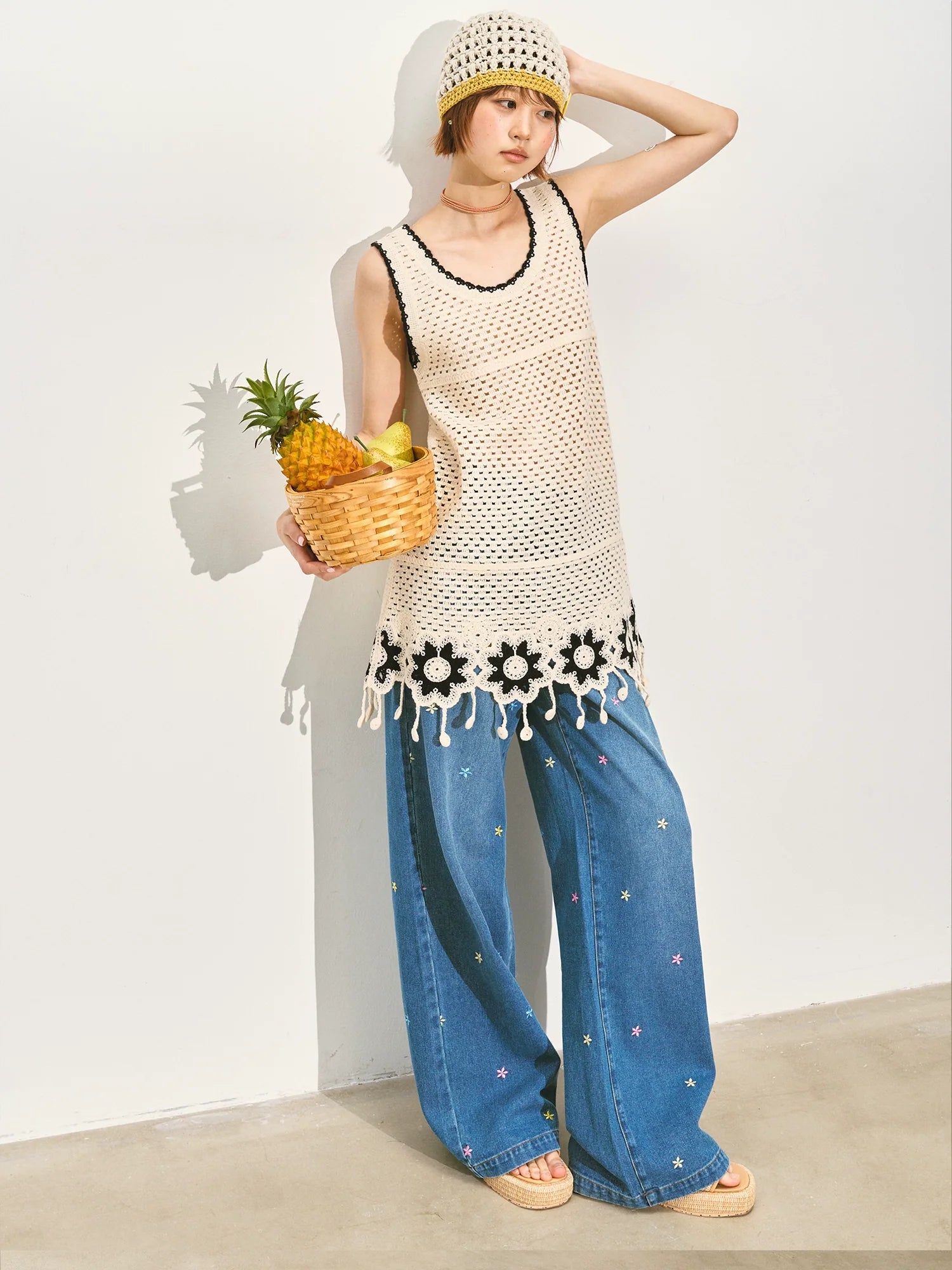 Lace Hollow Out Sleeveless Mini Dress