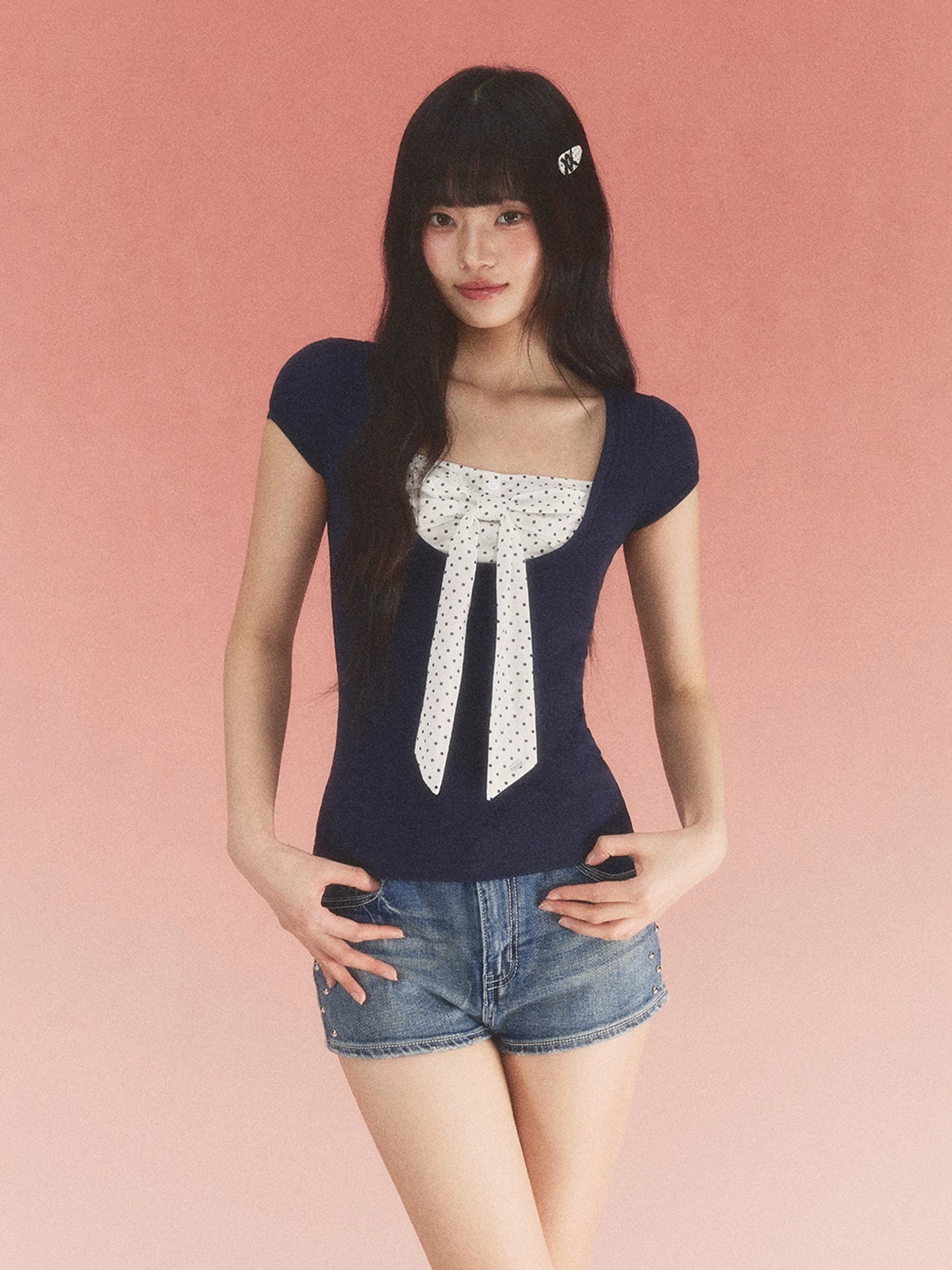 Bow Polka Dot Top