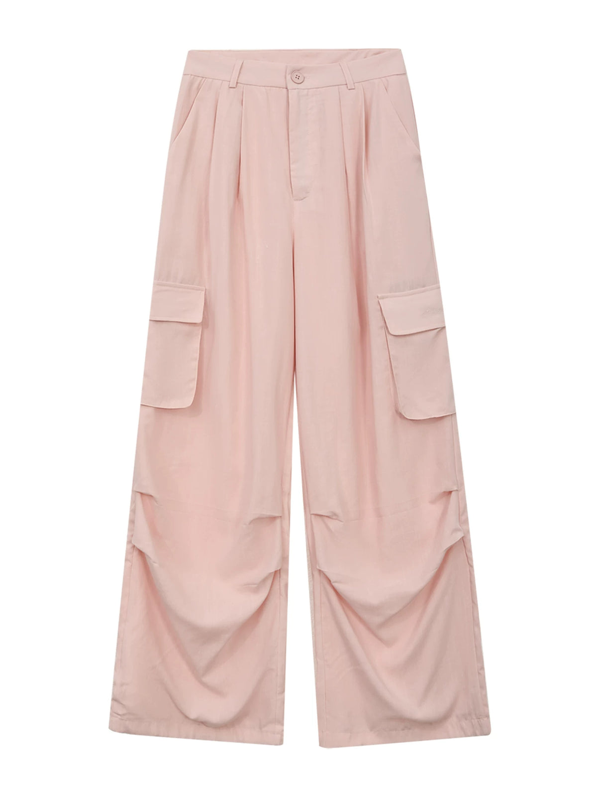 Pink Utility Wide-Leg Pants