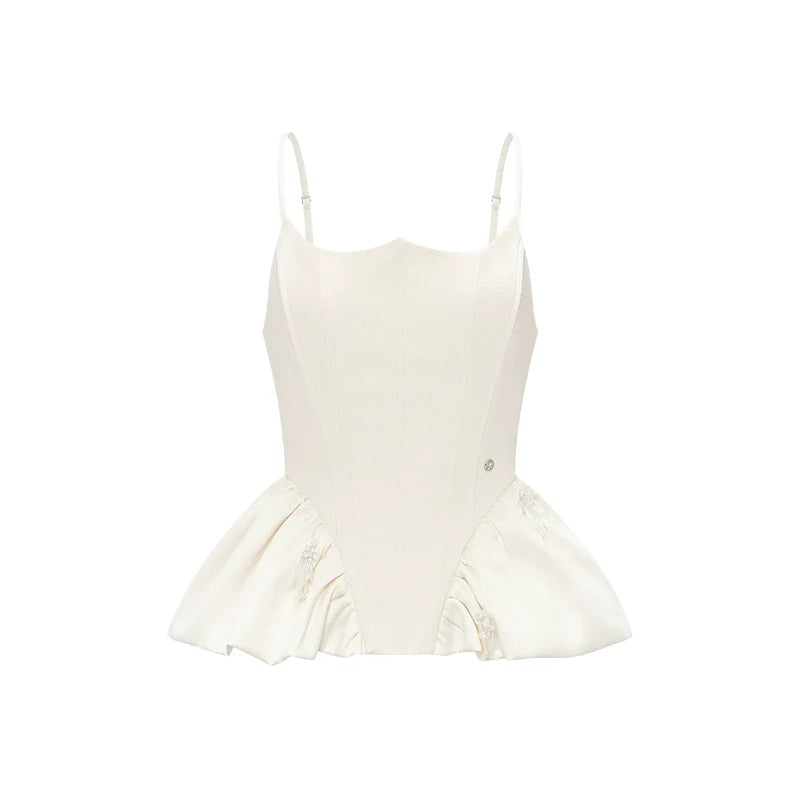 Luxury Handcrafted Beaded Satin Slip Dress Set