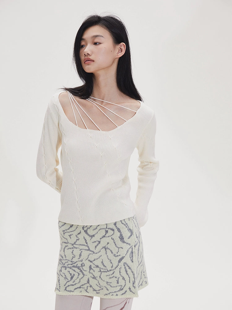 Wool Crewneck Handcrafted Knitted Sweater