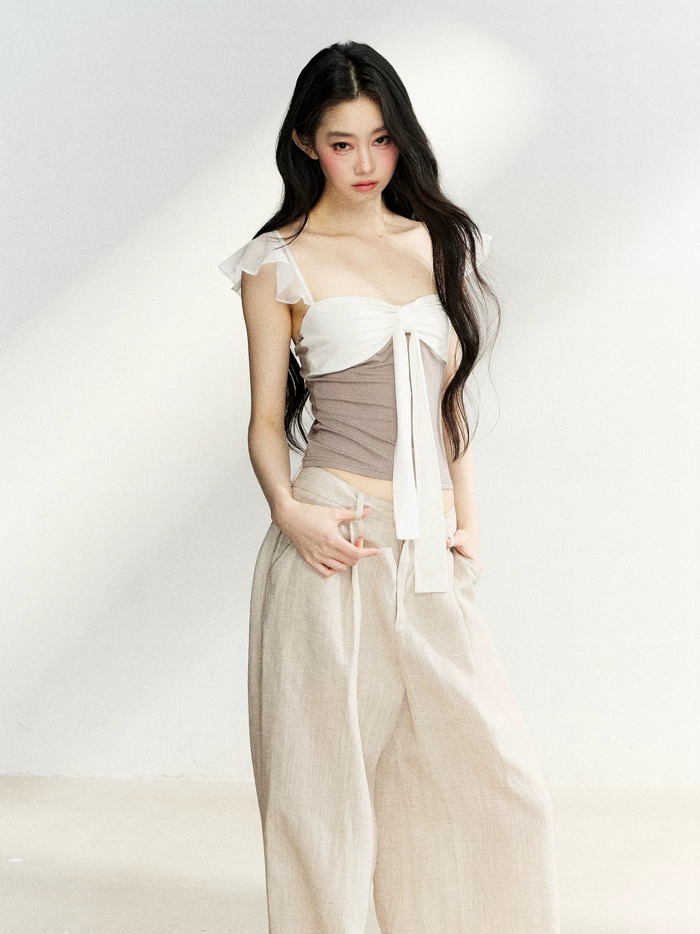 Bow Layered Knit Top
