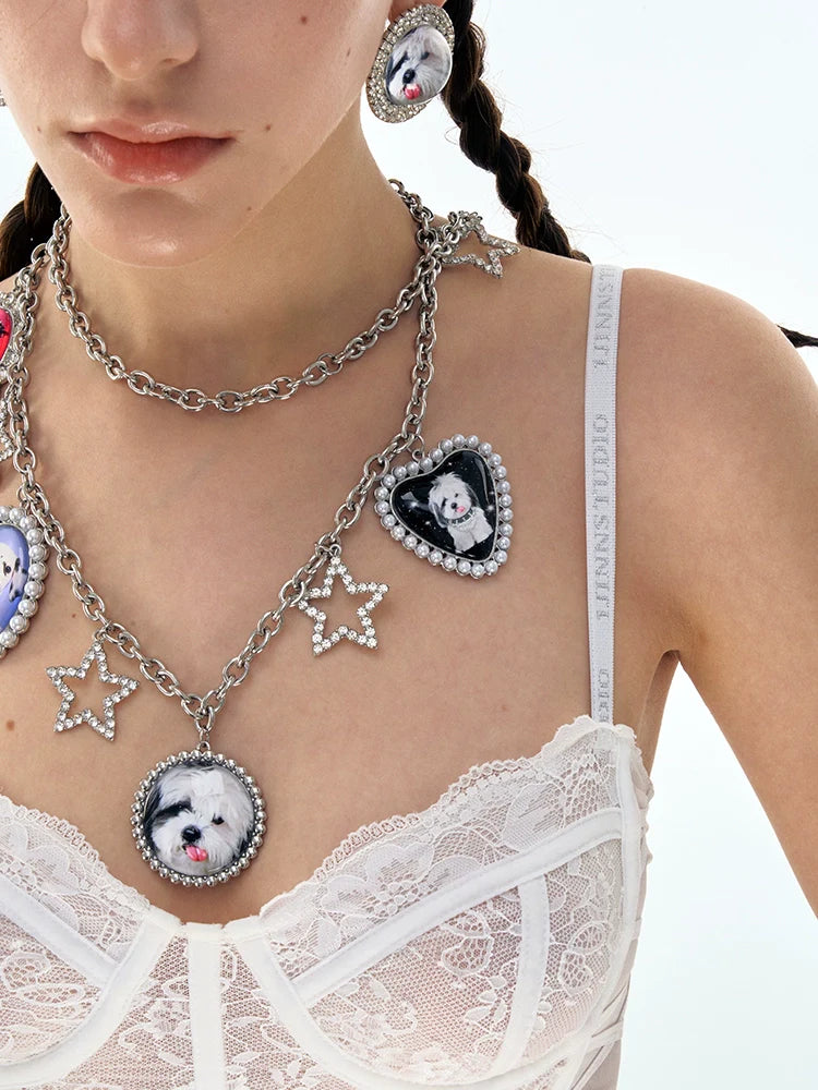 Cat & Dog Combo Pearl Waist Chain