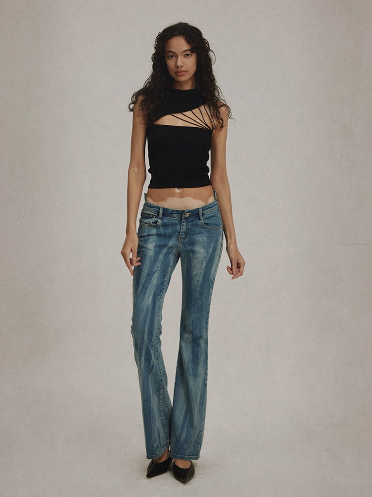 Tri-Color Textured Knit Pullover