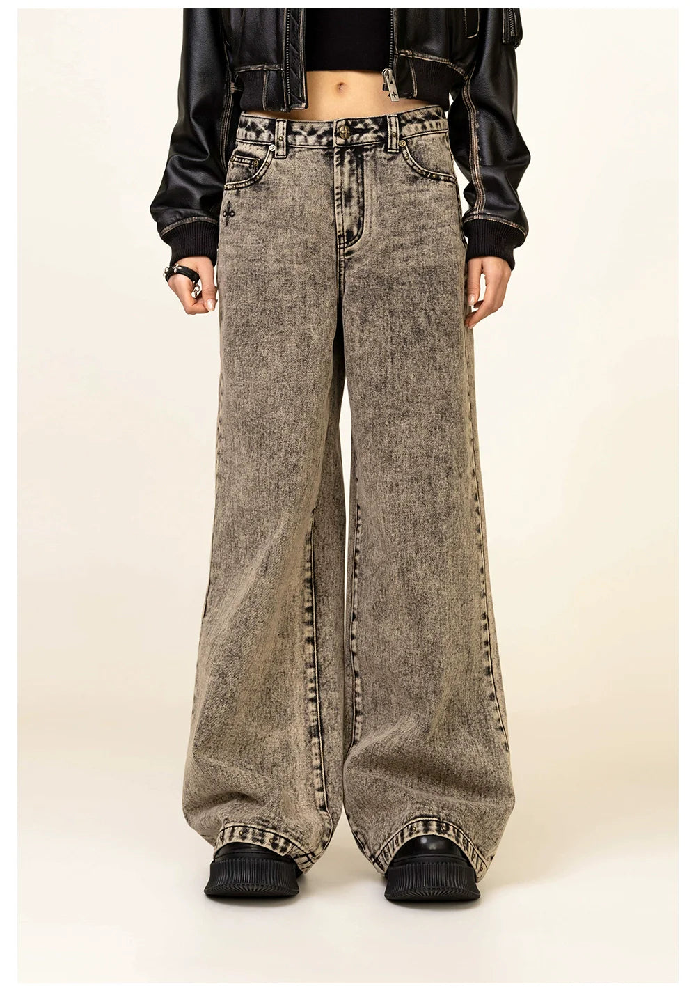 Compass Classic Wide Leg Flared Jeans