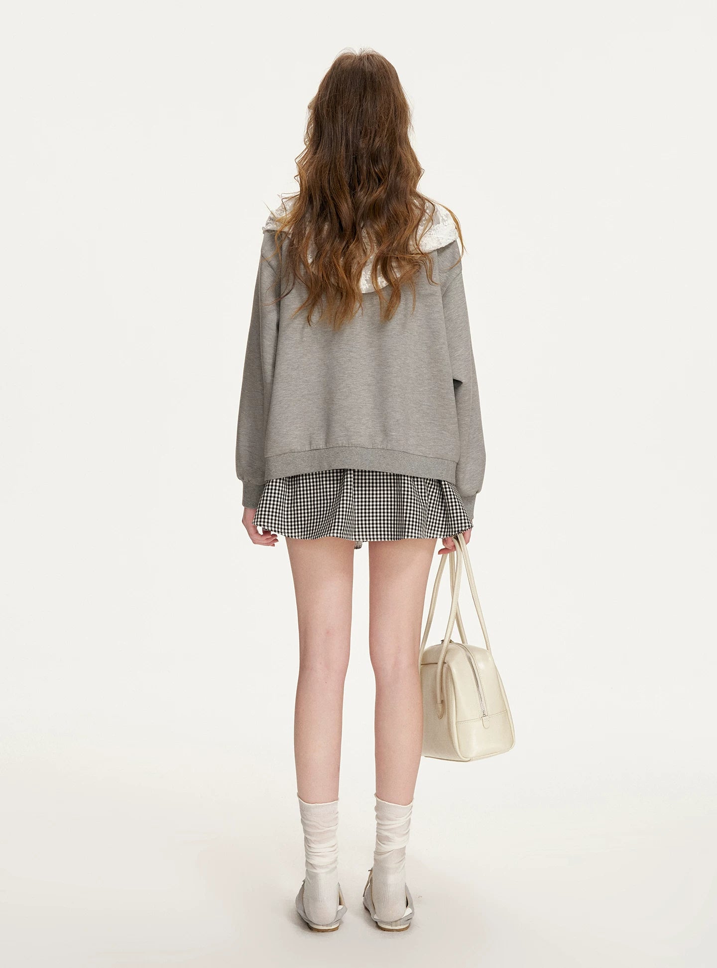 Lace Hooded Zip Jacket