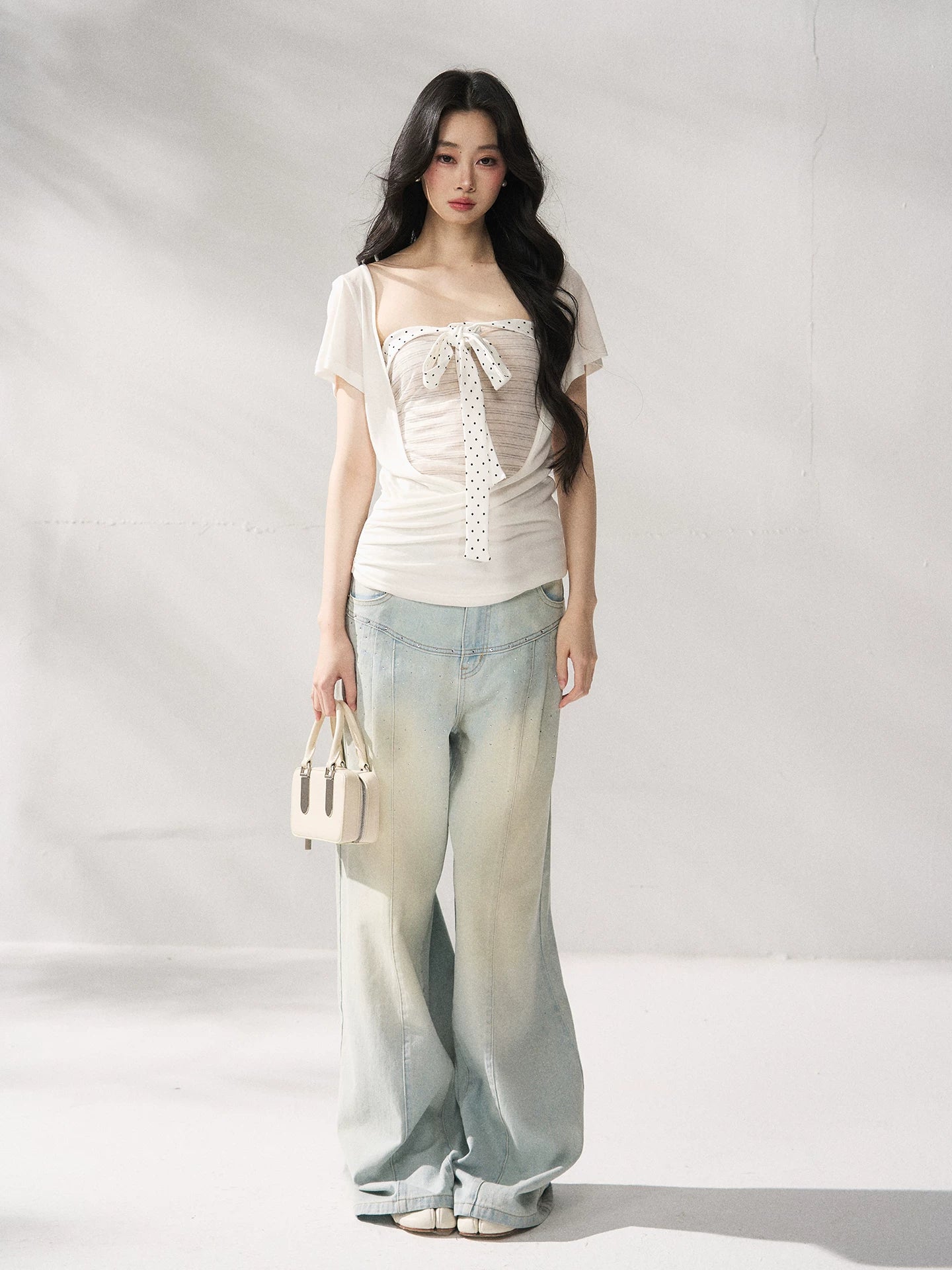 Polka Halter Stripe Set