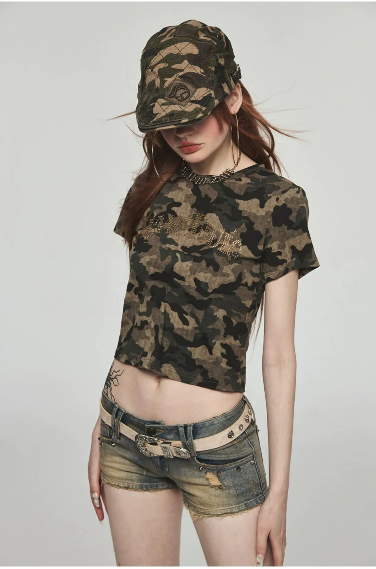 Low-waist Denim Washed Shorts