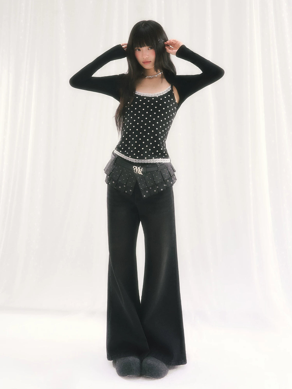 Black Polka Dot Set