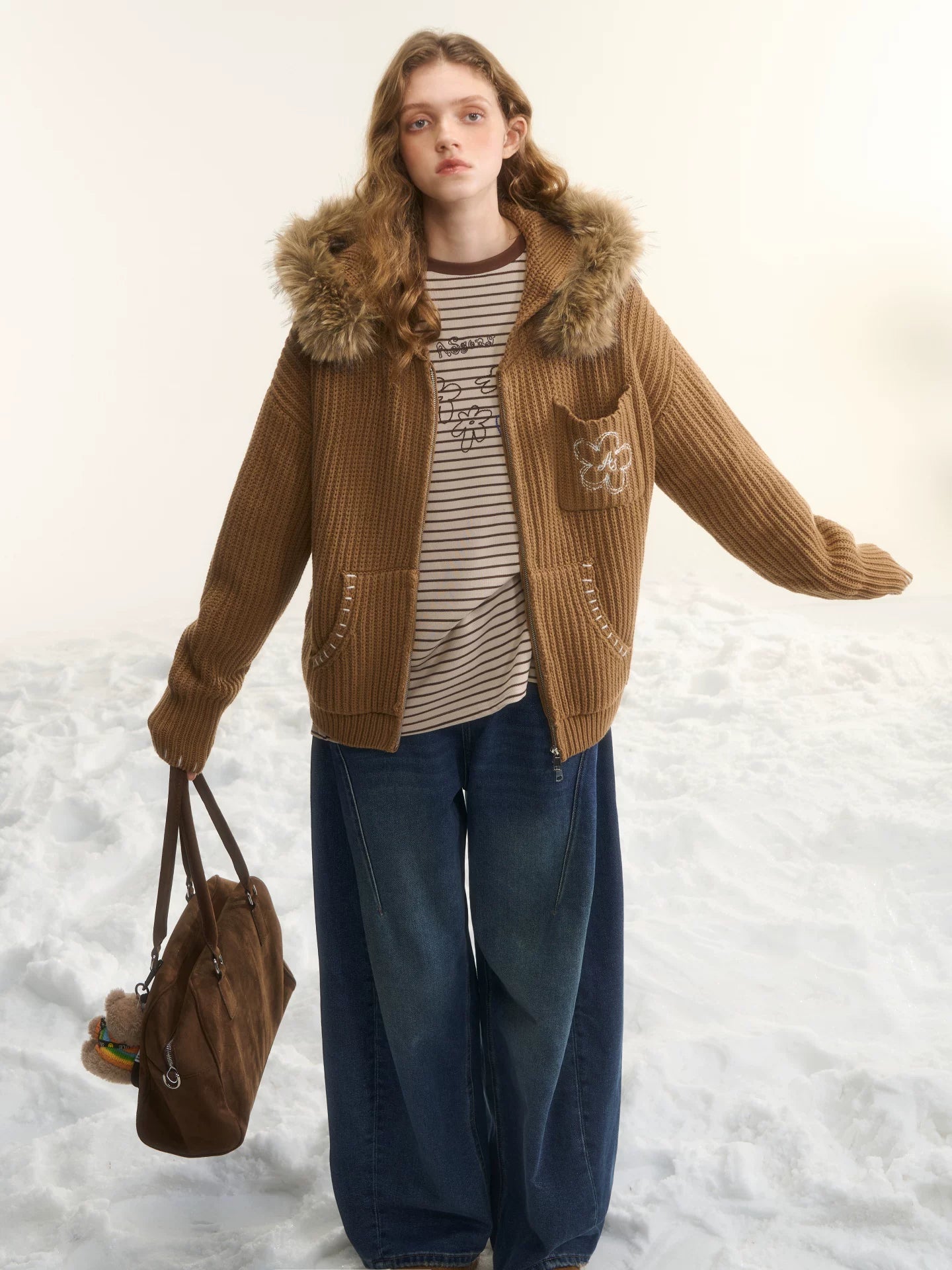 Vintage Washed Seam Denim Pants