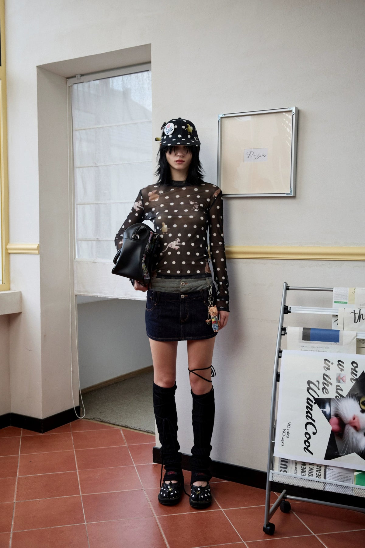 Polka Dot Print Blouse