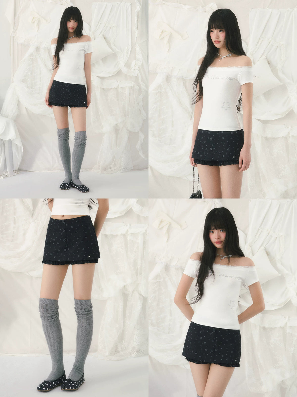 Star Ruffle Mini Skirt
