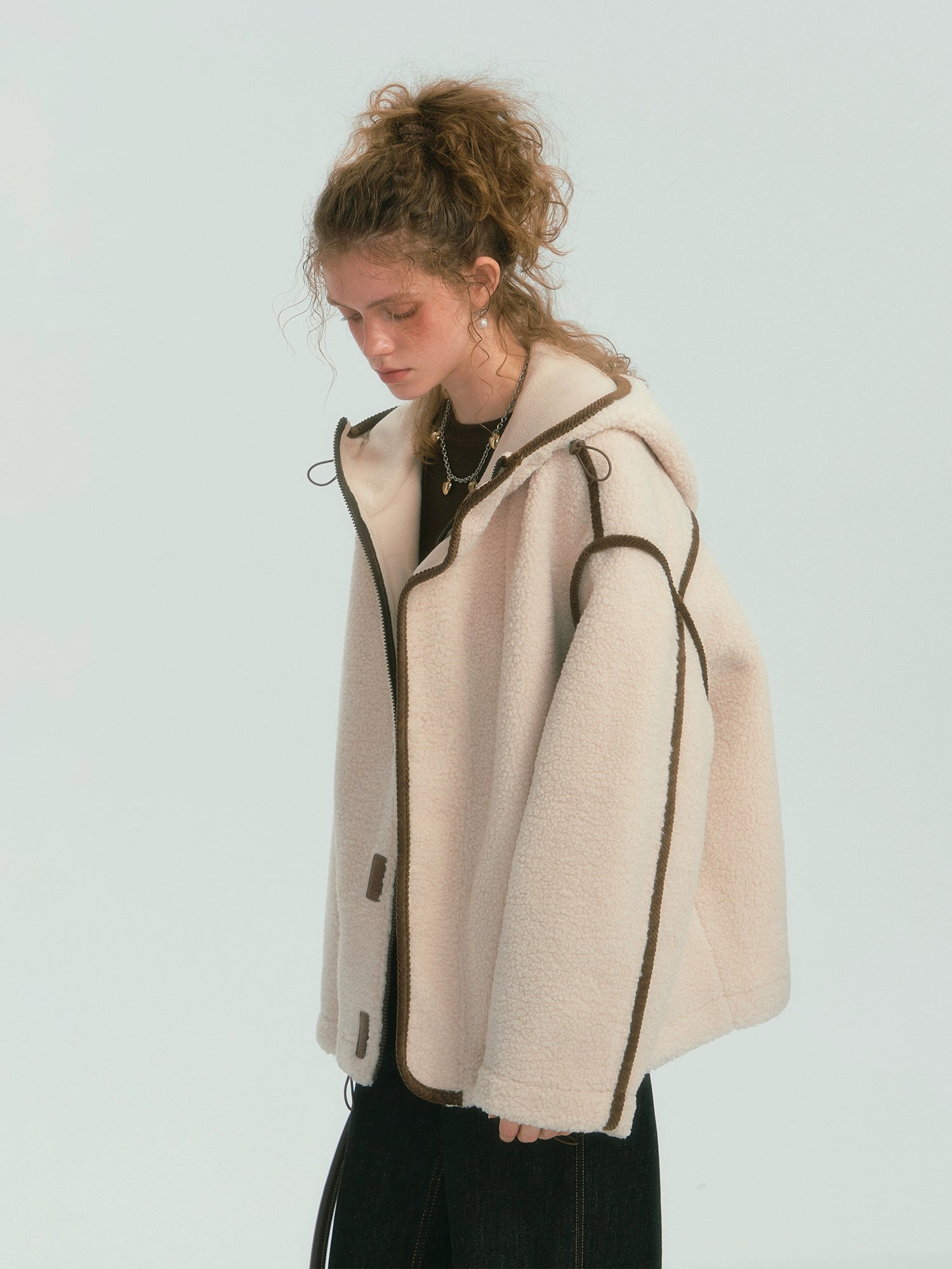 Colorblock Piped Fleece Jacket