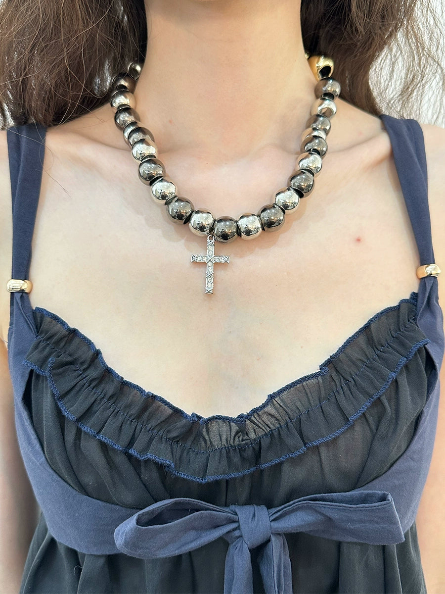 Layered Contrast A-Line Blouse