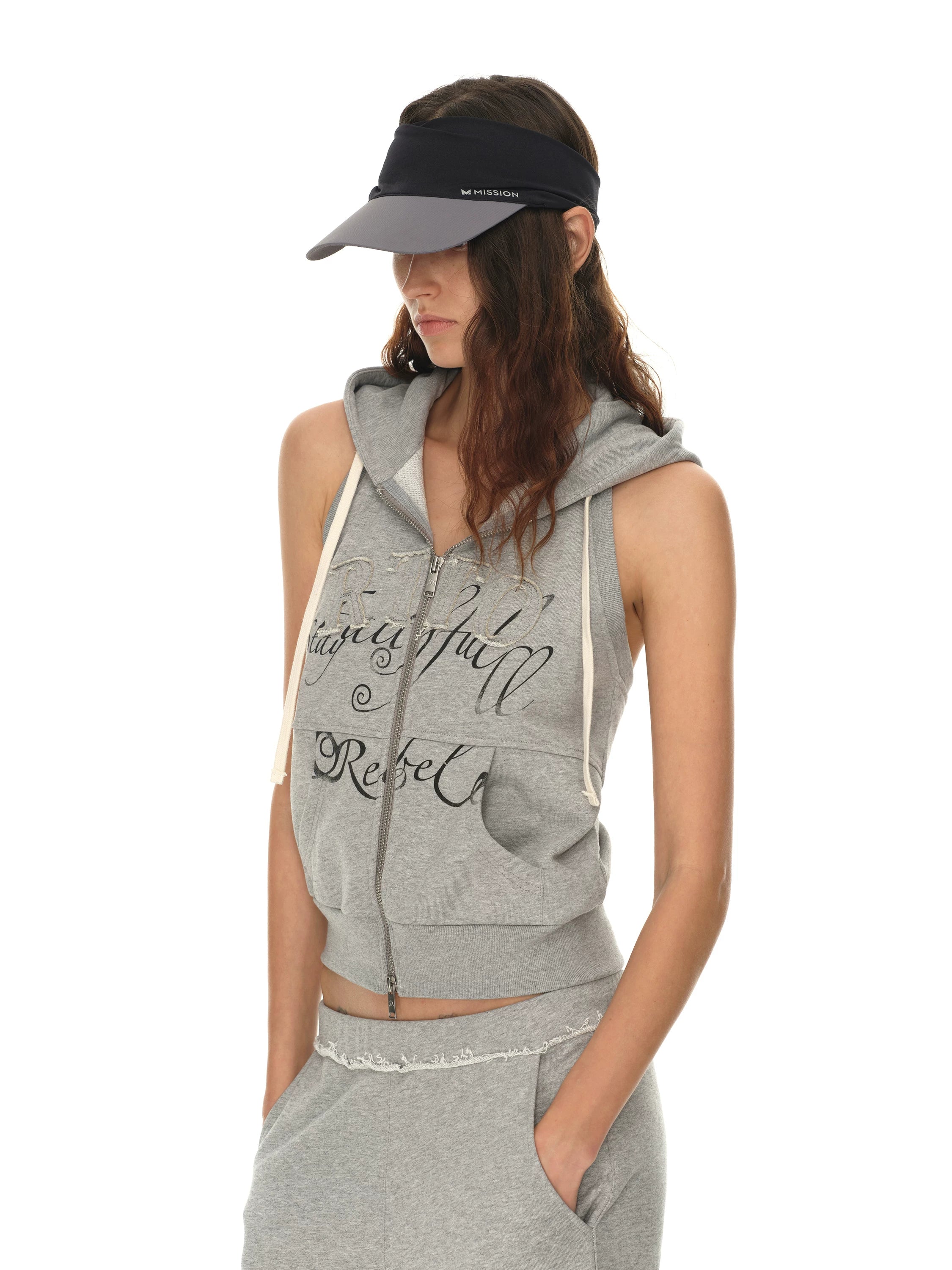 Sleeveless Hoodie & Flared Pants Set