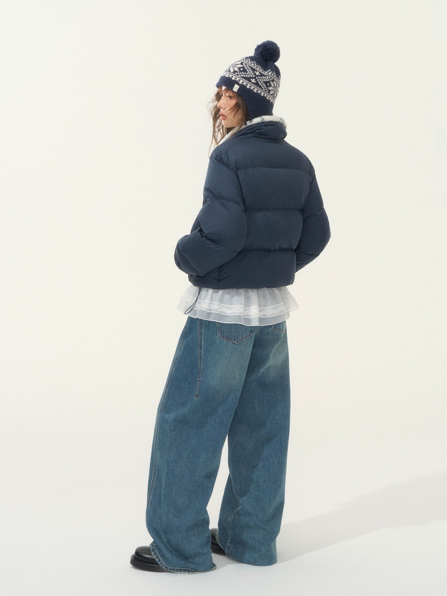 Fur-Trim Short Puffer