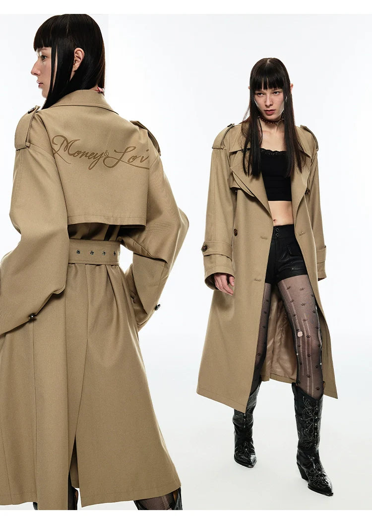 Khaki Double-Breasted Coat
