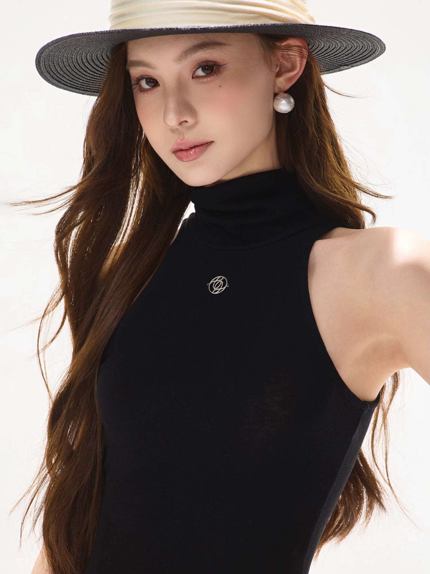 Backless Mock Neck Tank