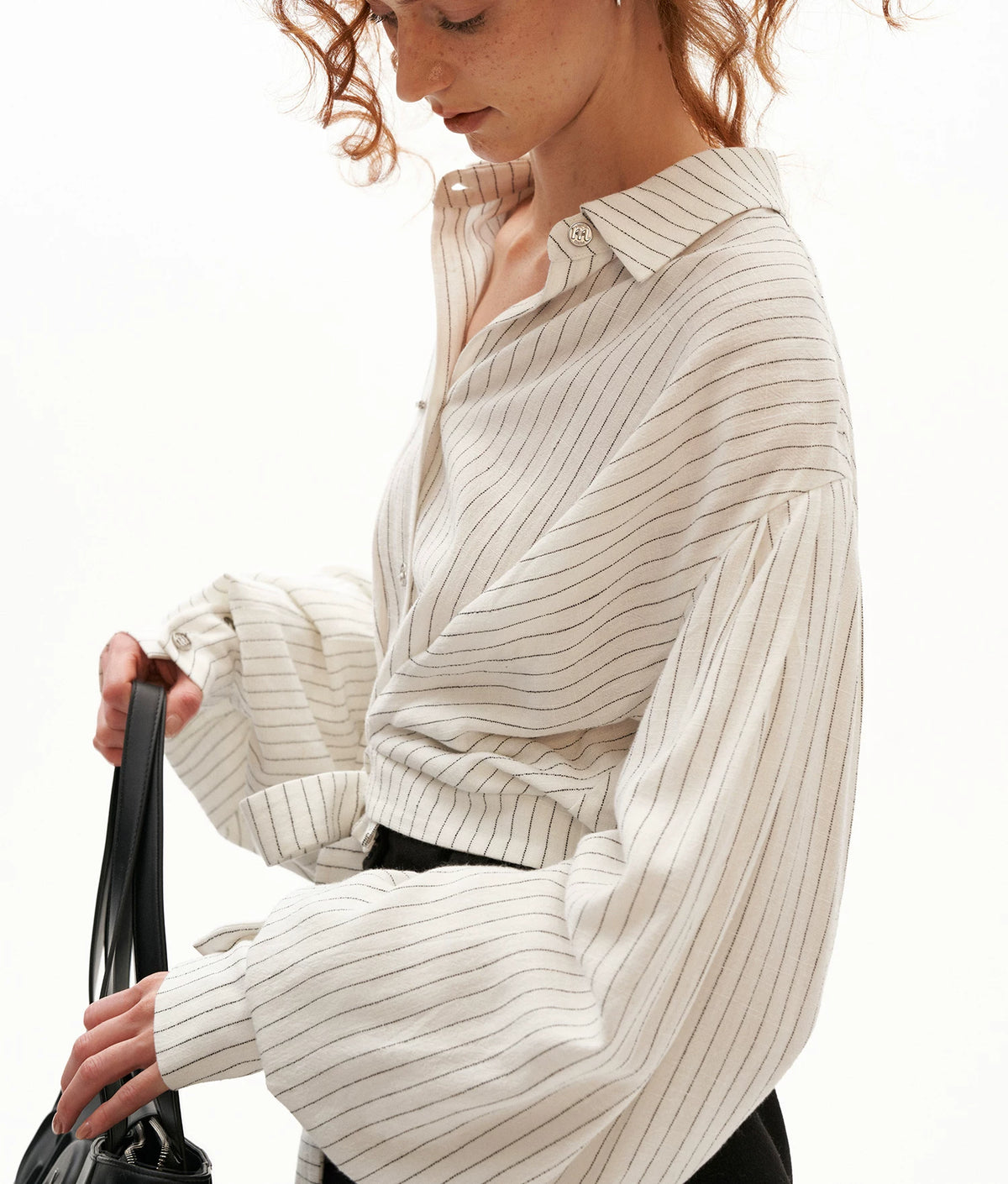 Striped Tie Waist Blouse