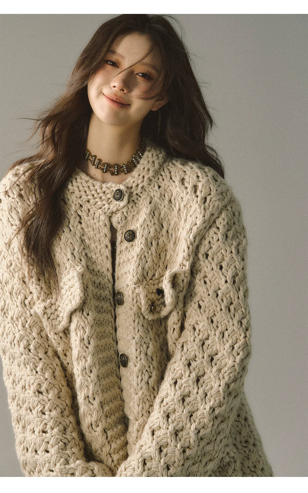 Chunky Yarn Knit Cardigan