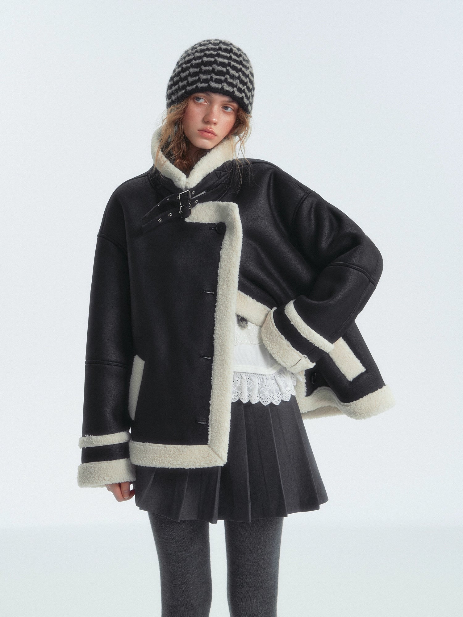 Shearling Biker Jacket