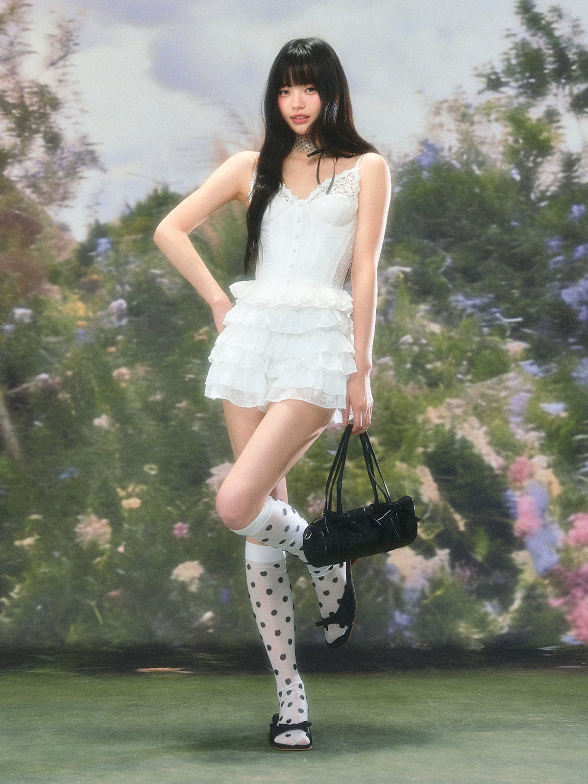 Ballet Lace Tiered Skort
