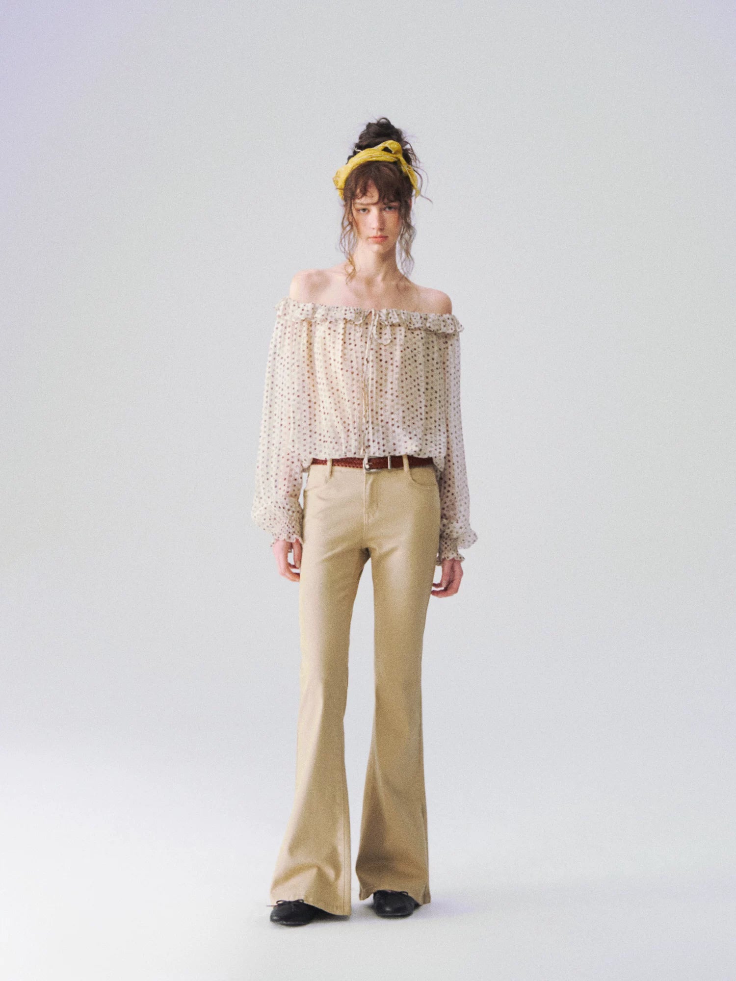 Dyed Flare Denim Pants