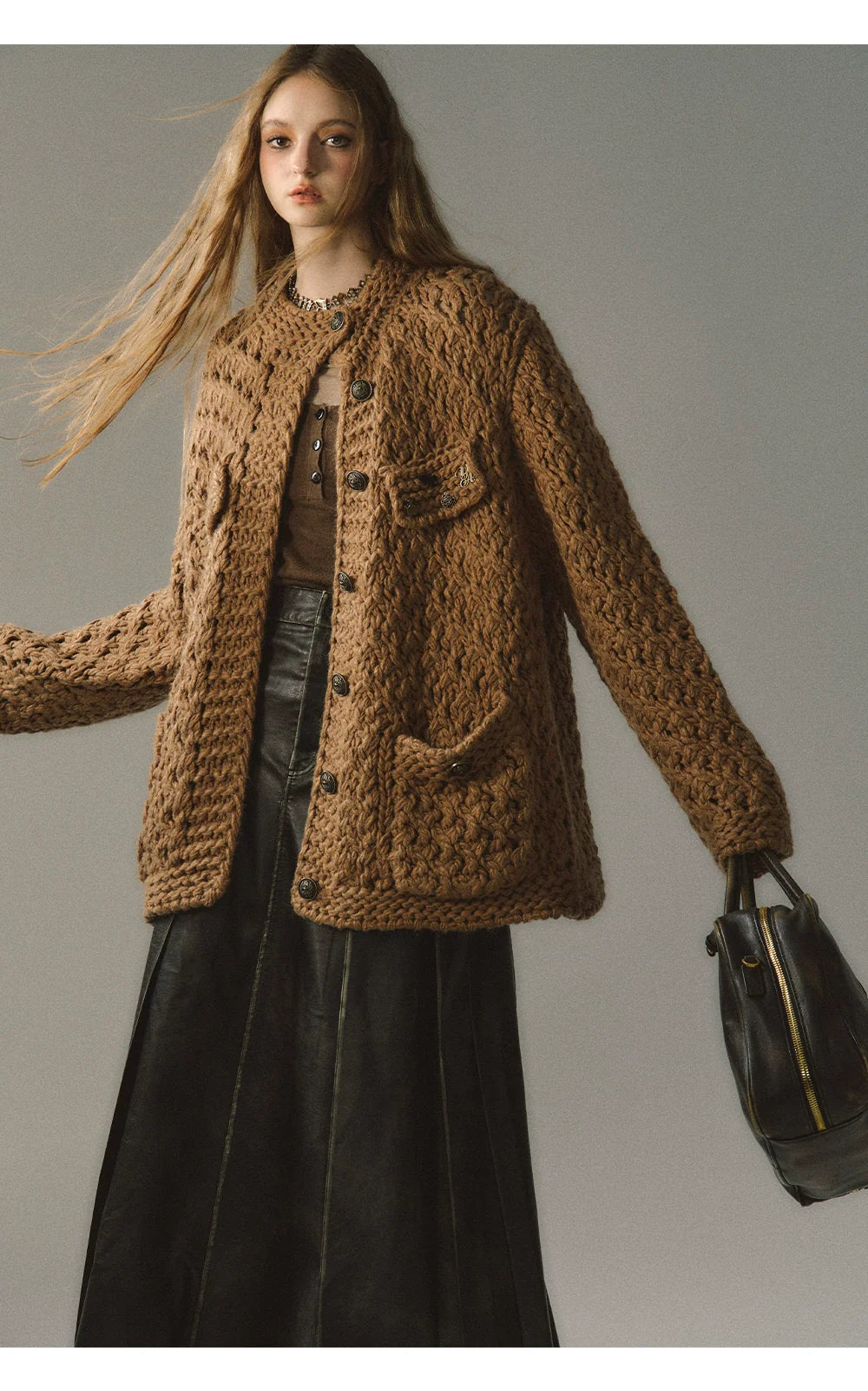 Chunky Yarn Knit Cardigan