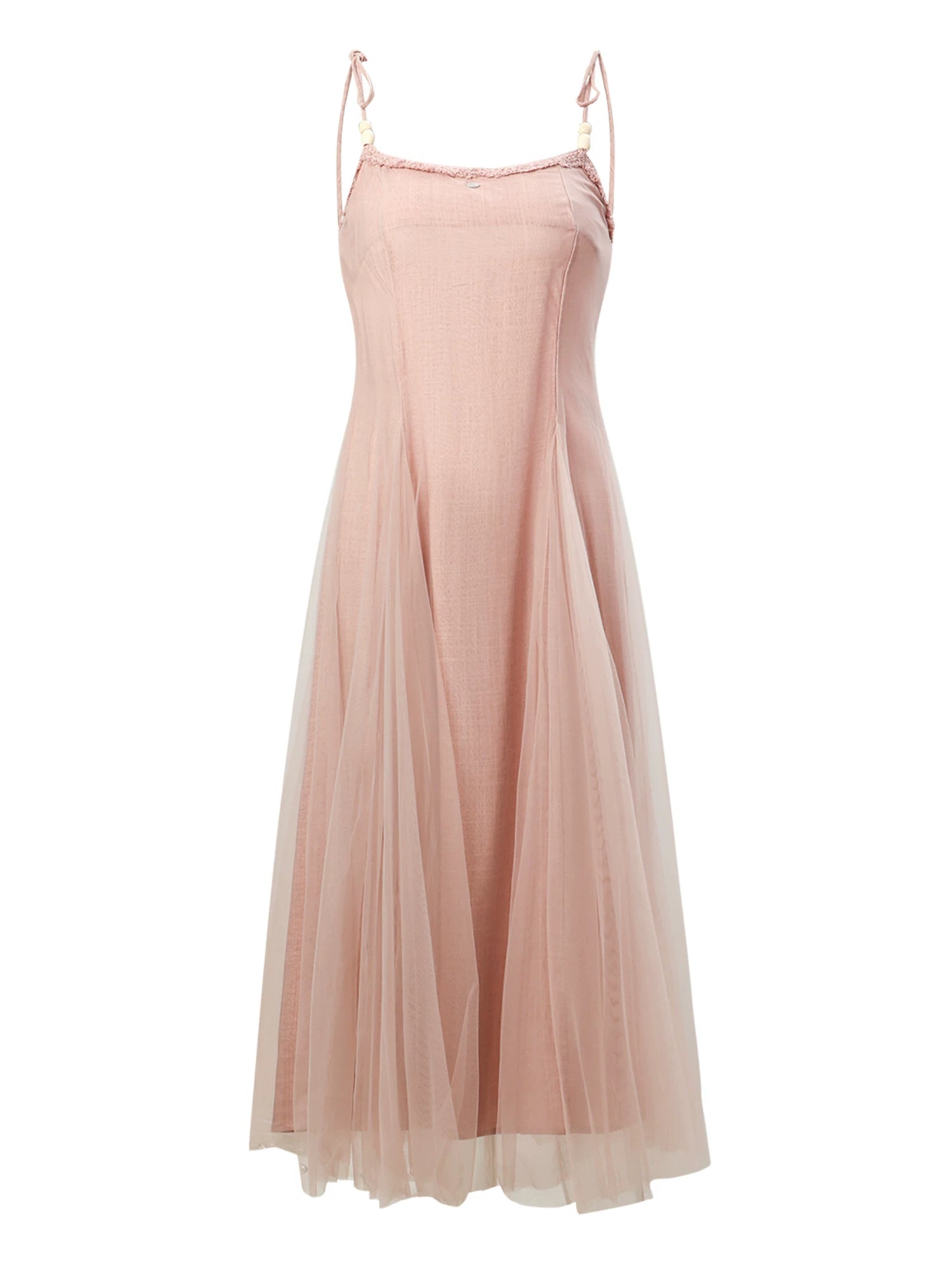 Pink Mesh Cami Dress
