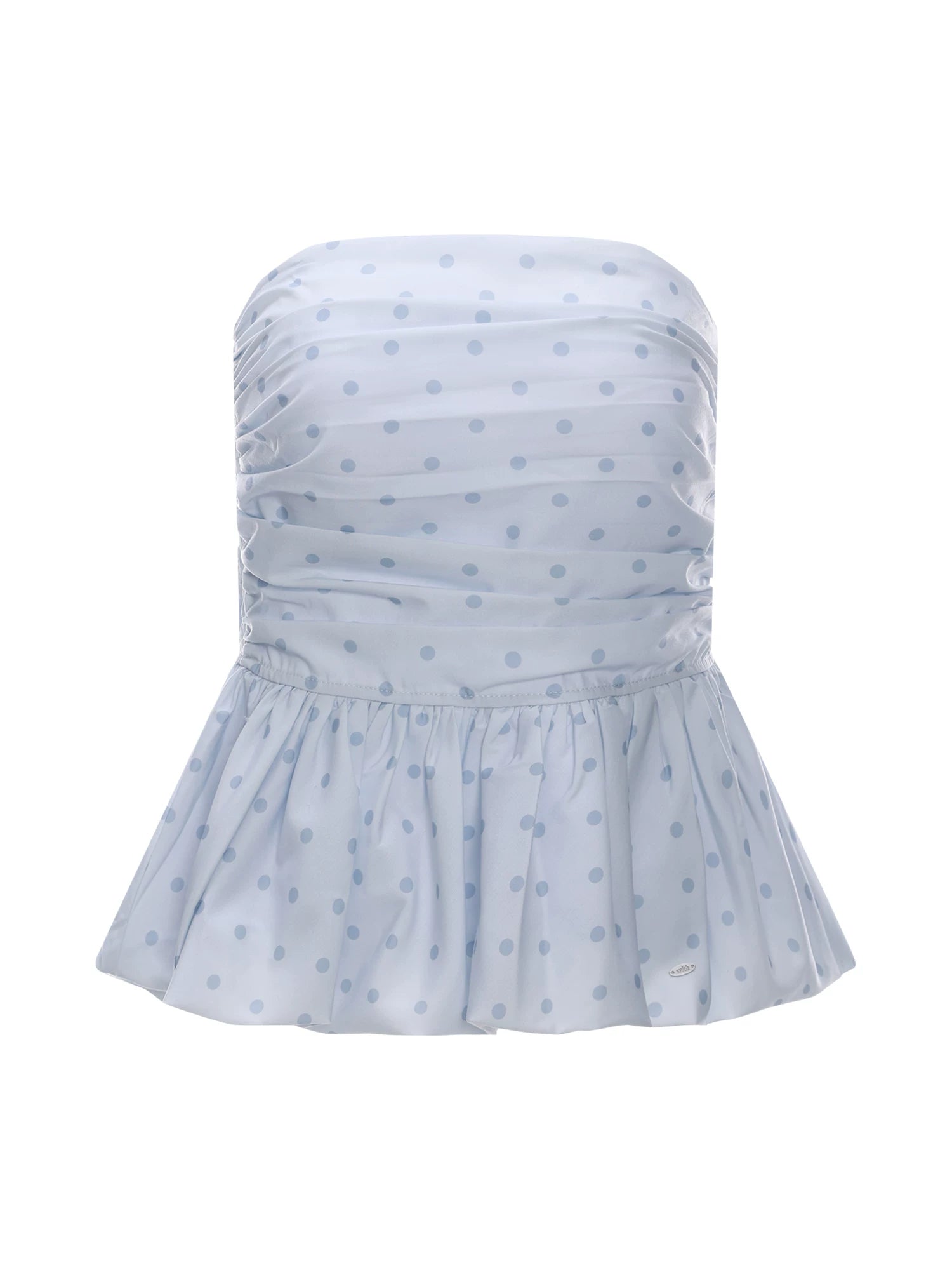 Blue Polka Dot Tube Top