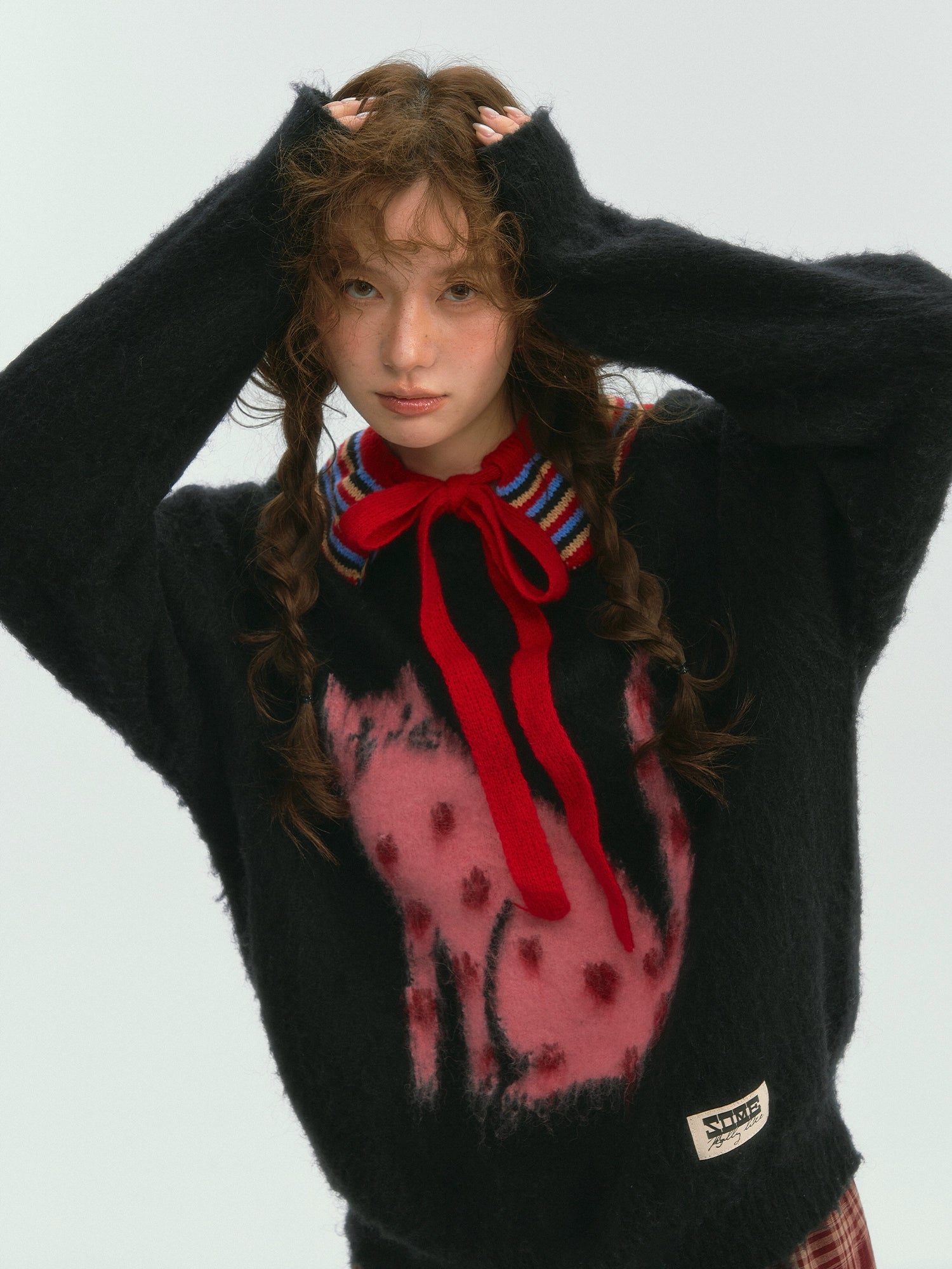 Lucky Cat Fuzzy Sweater