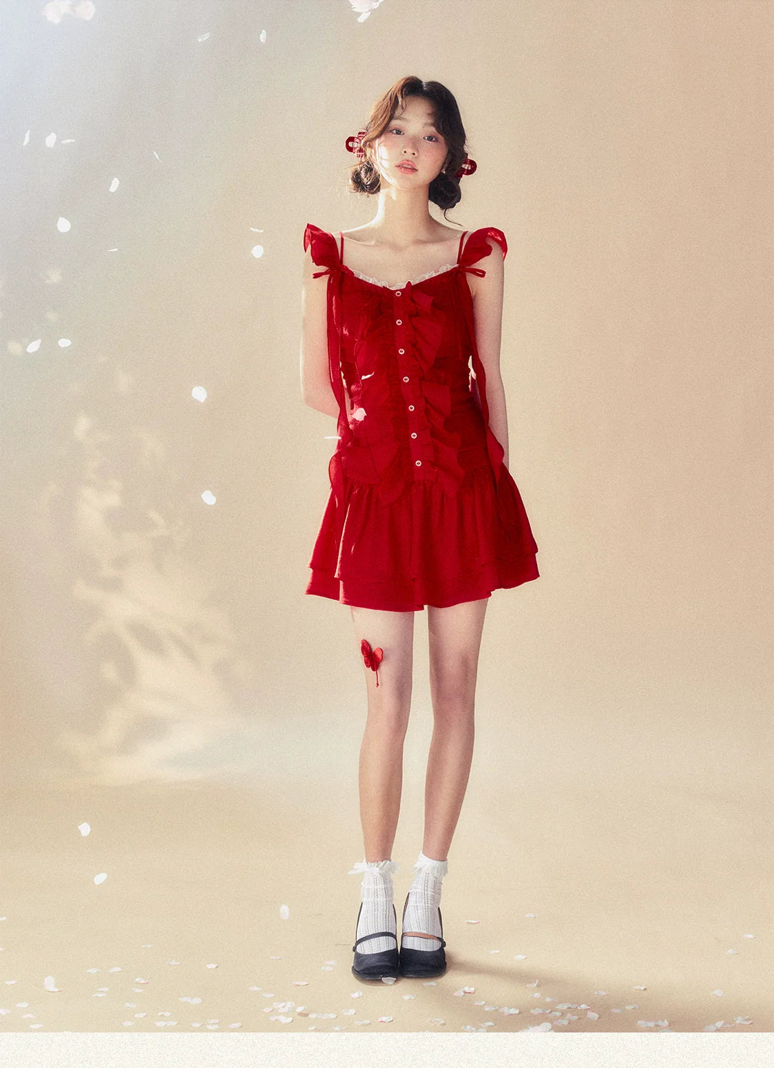 Red Spaghetti Strap Dress