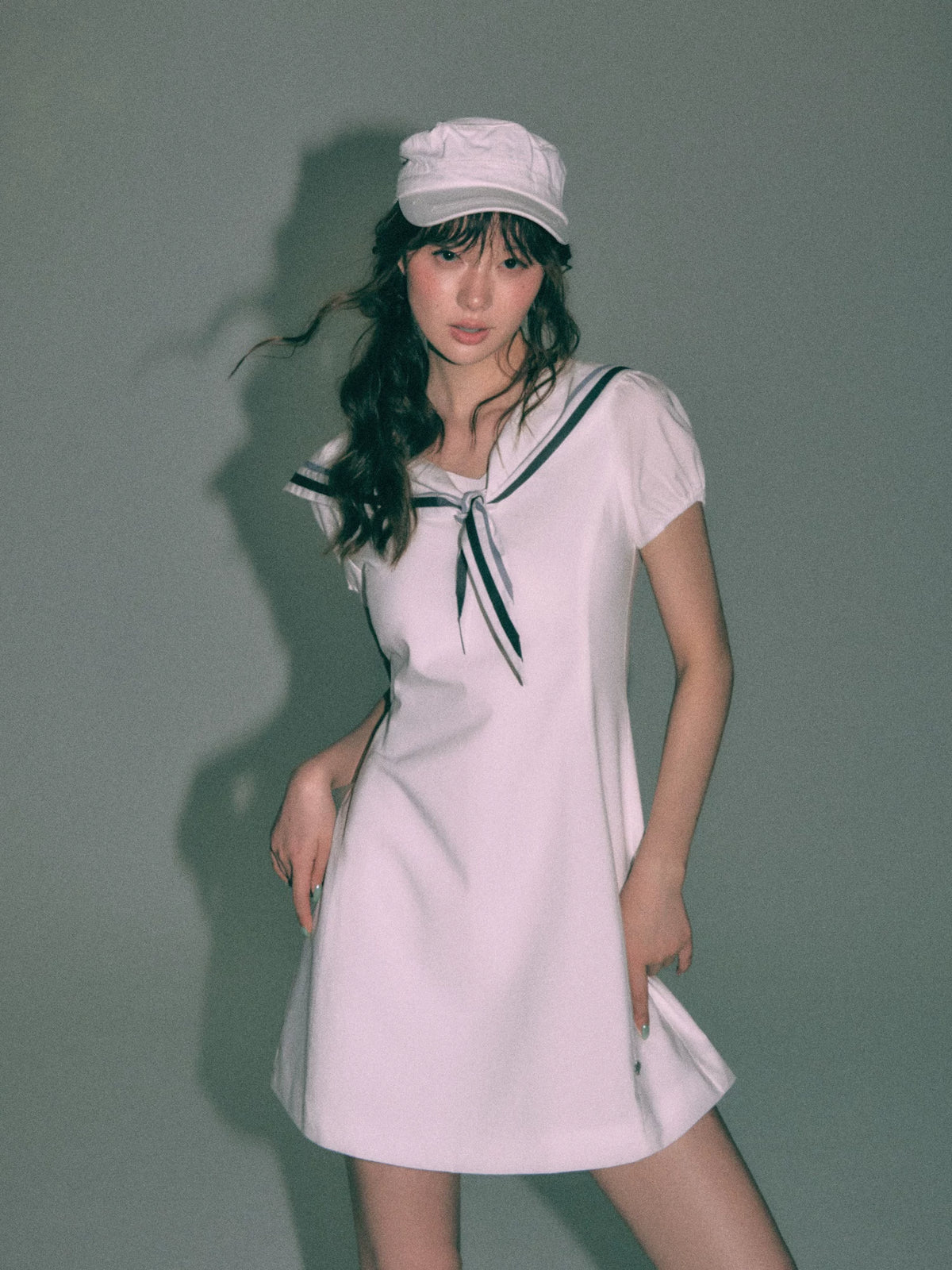 "Nautical Diary" Short Sleeve Dress