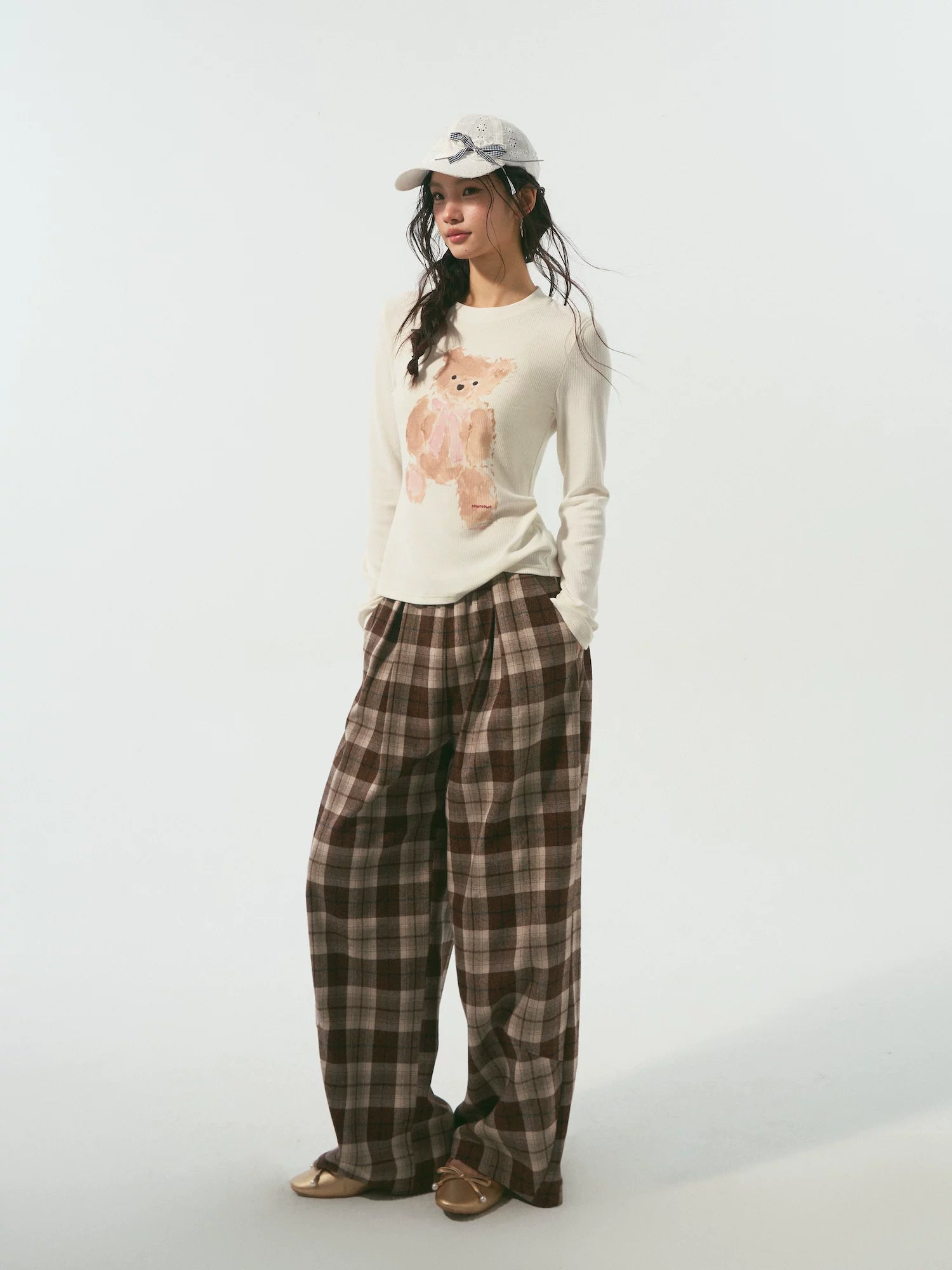 Bear Print Long Sleeve Tee