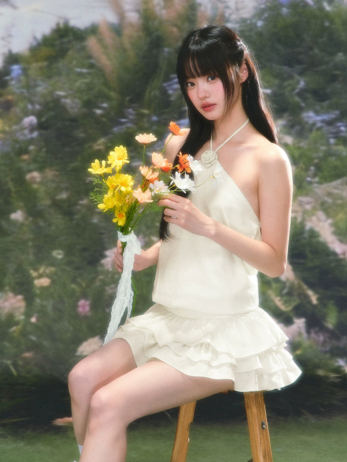 Rose Halter Dress