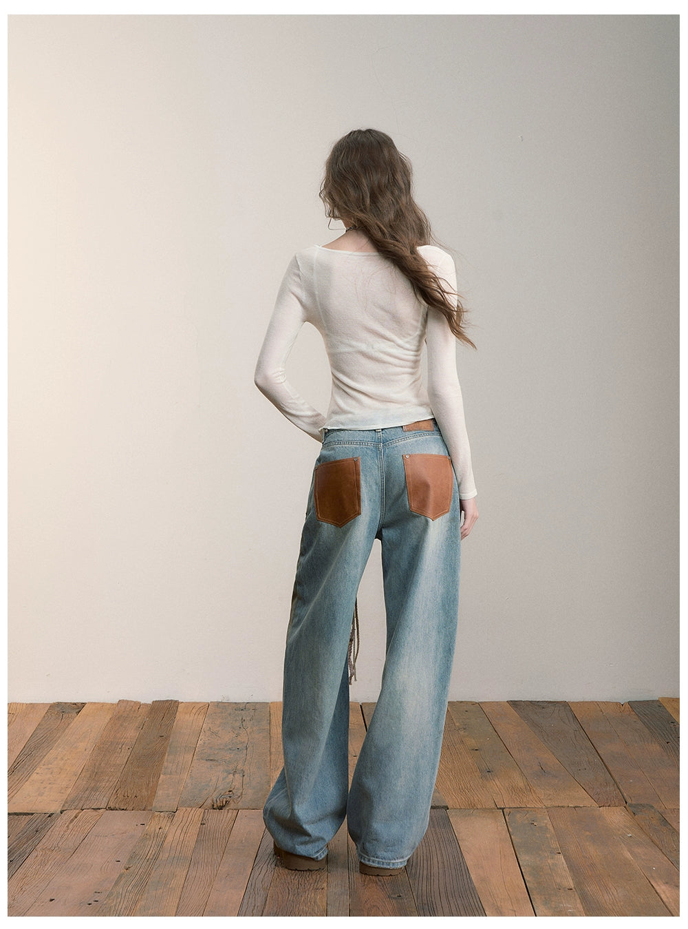 Sculpted Waist Wool Knit Blouse