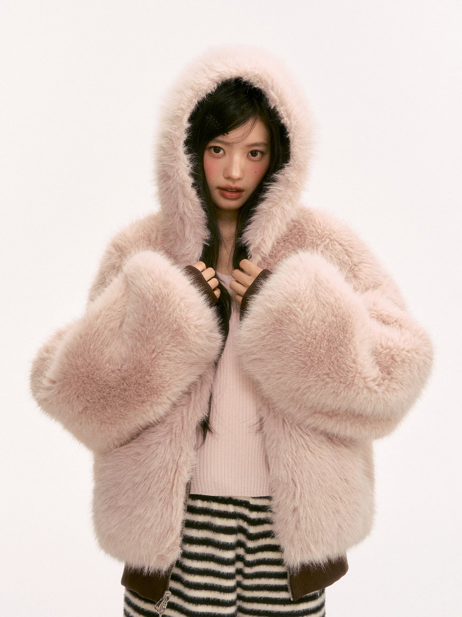 Brown Reversible Faux-Fur Jacket