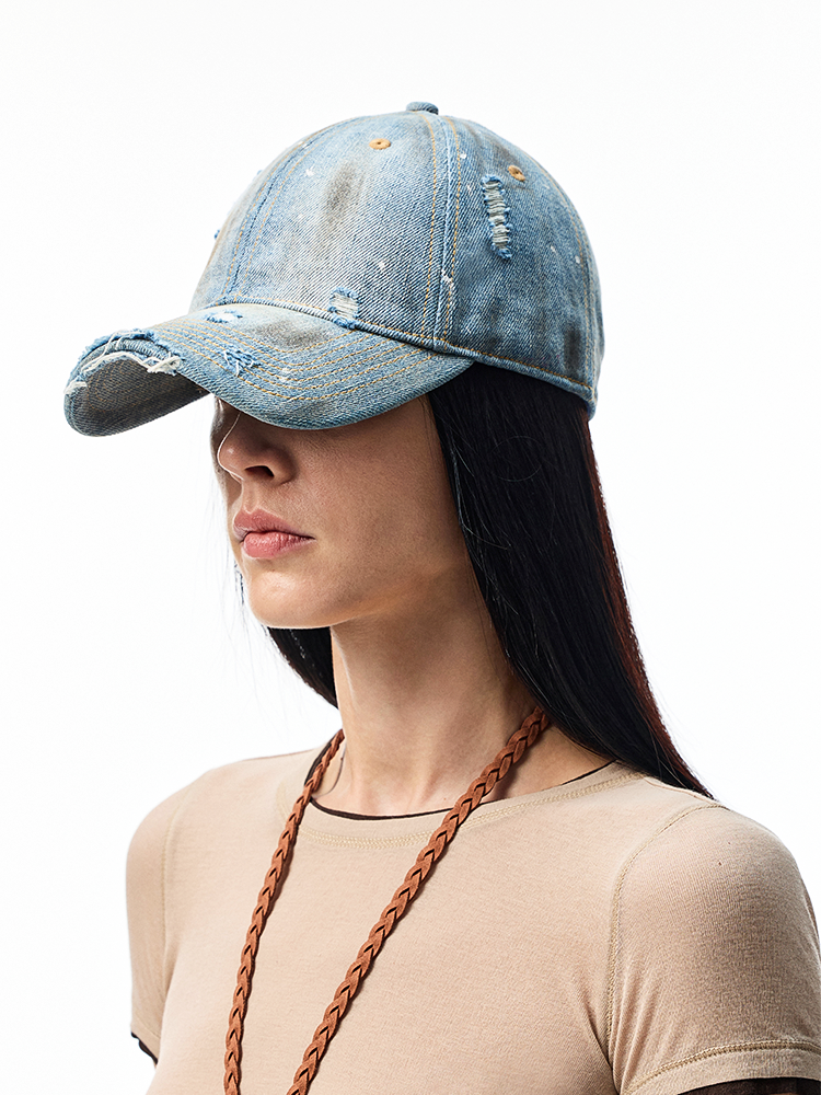 Washed Denim Baseball Cap
