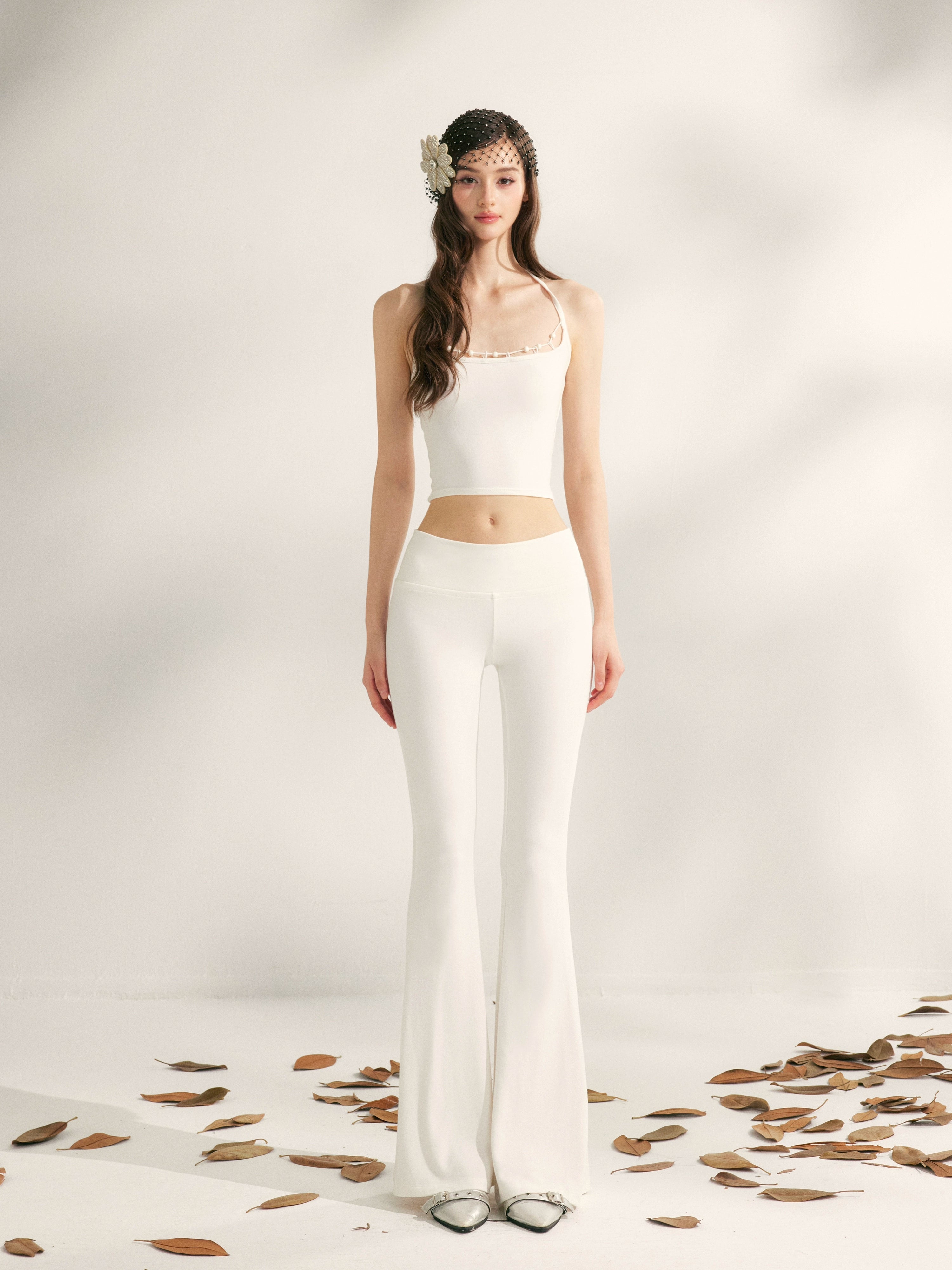 Lazy Weekend Beaded Tank Top & Yoga Pants Set