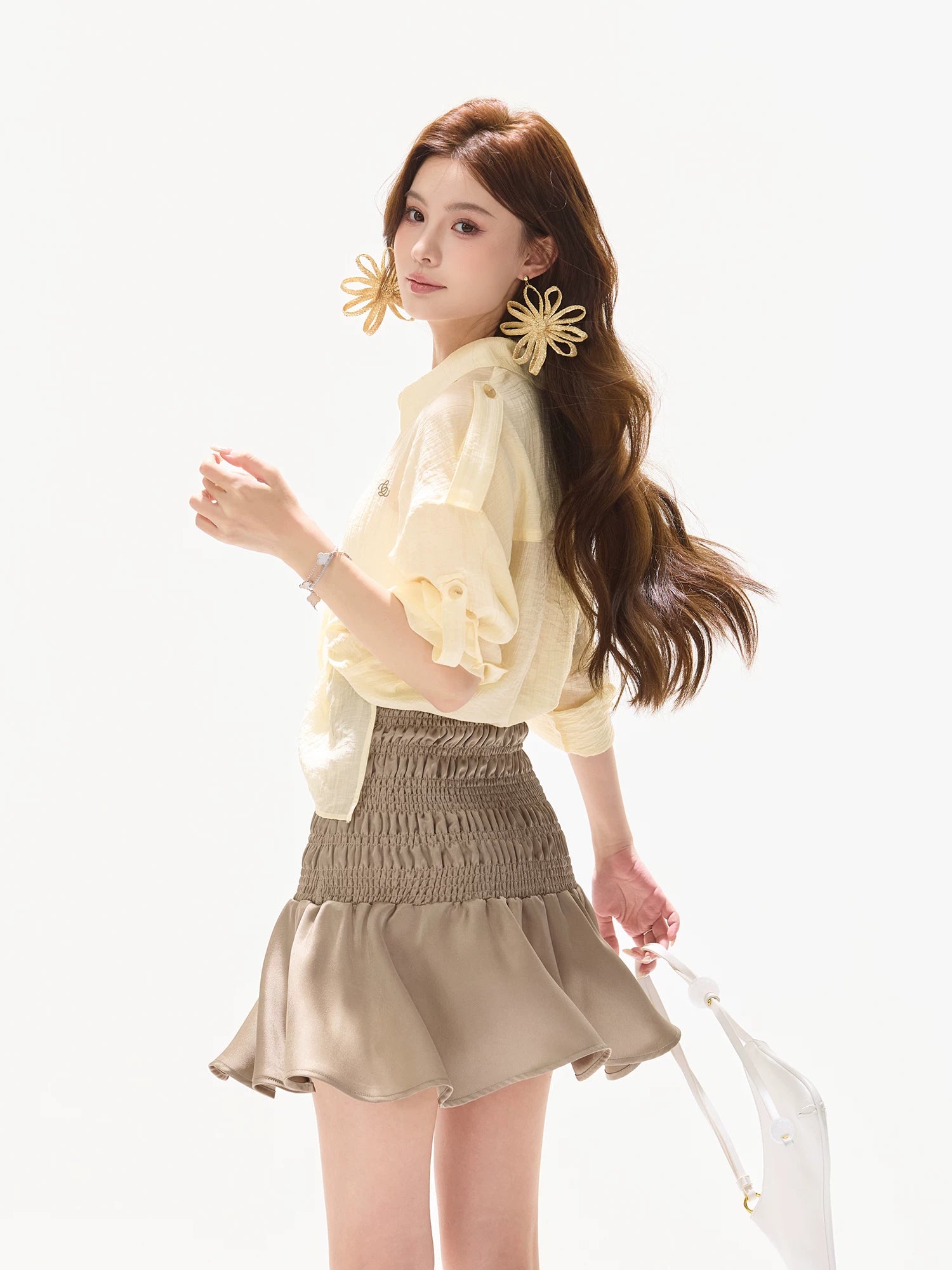 Convertible Ruffle Mini Dress