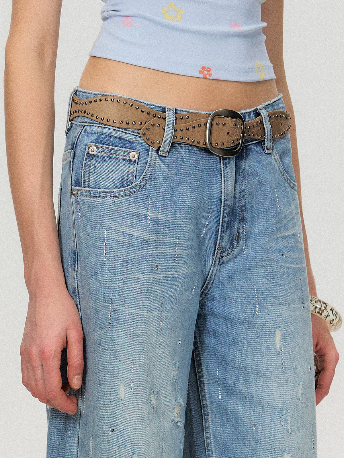 Crystal Distressed Jeans