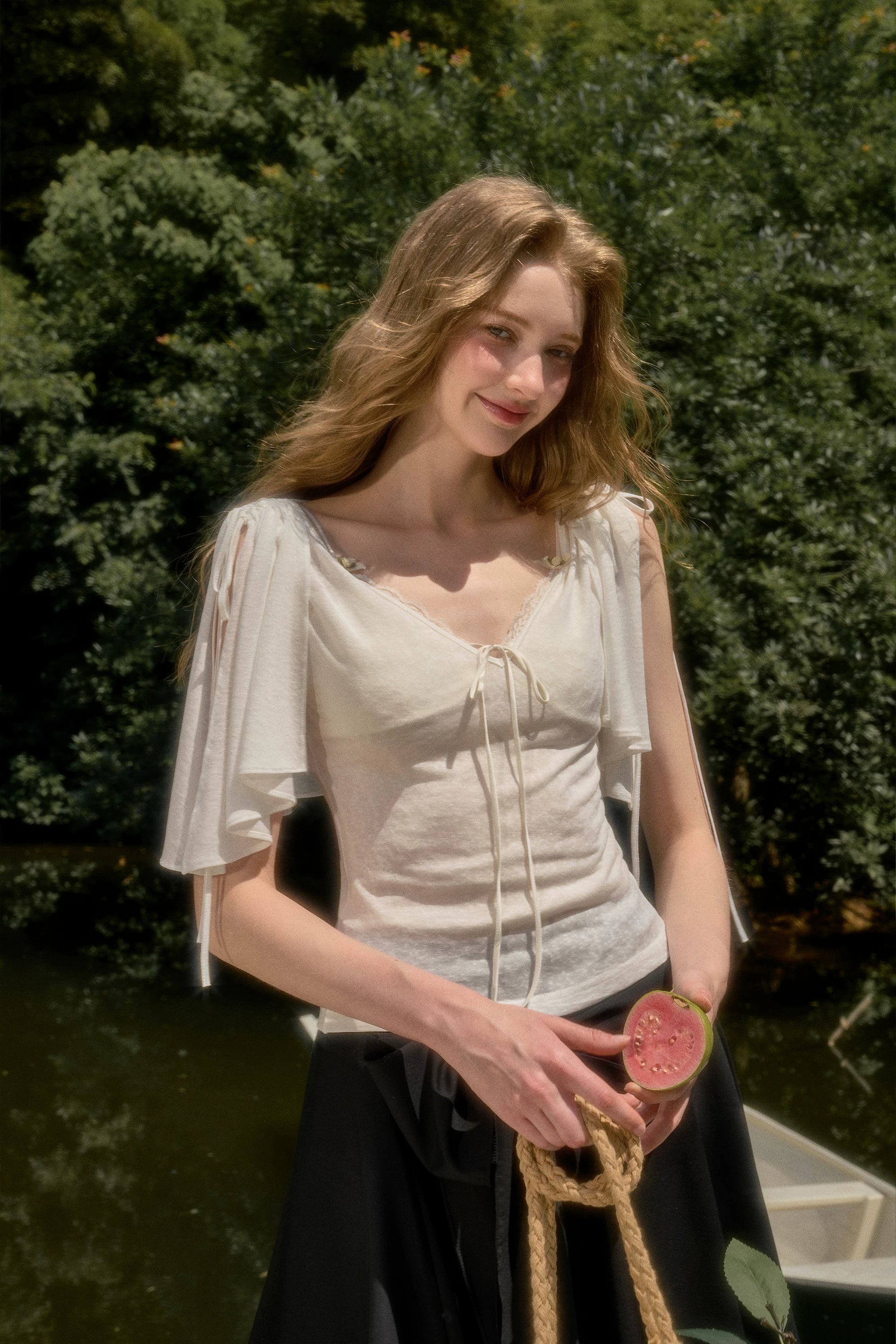 Feather Cape Sleeve T-Shirt