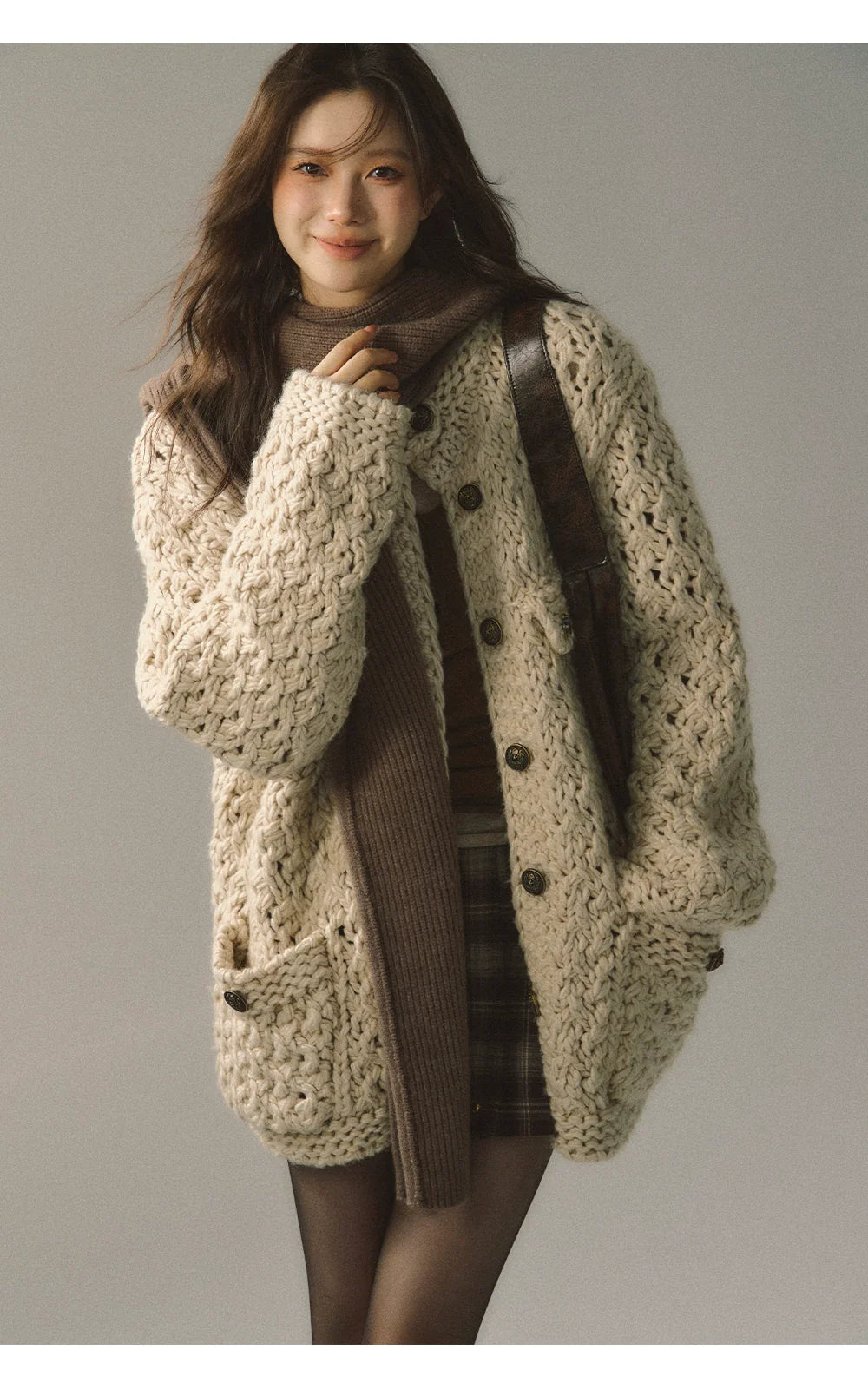 Chunky Yarn Knit Cardigan