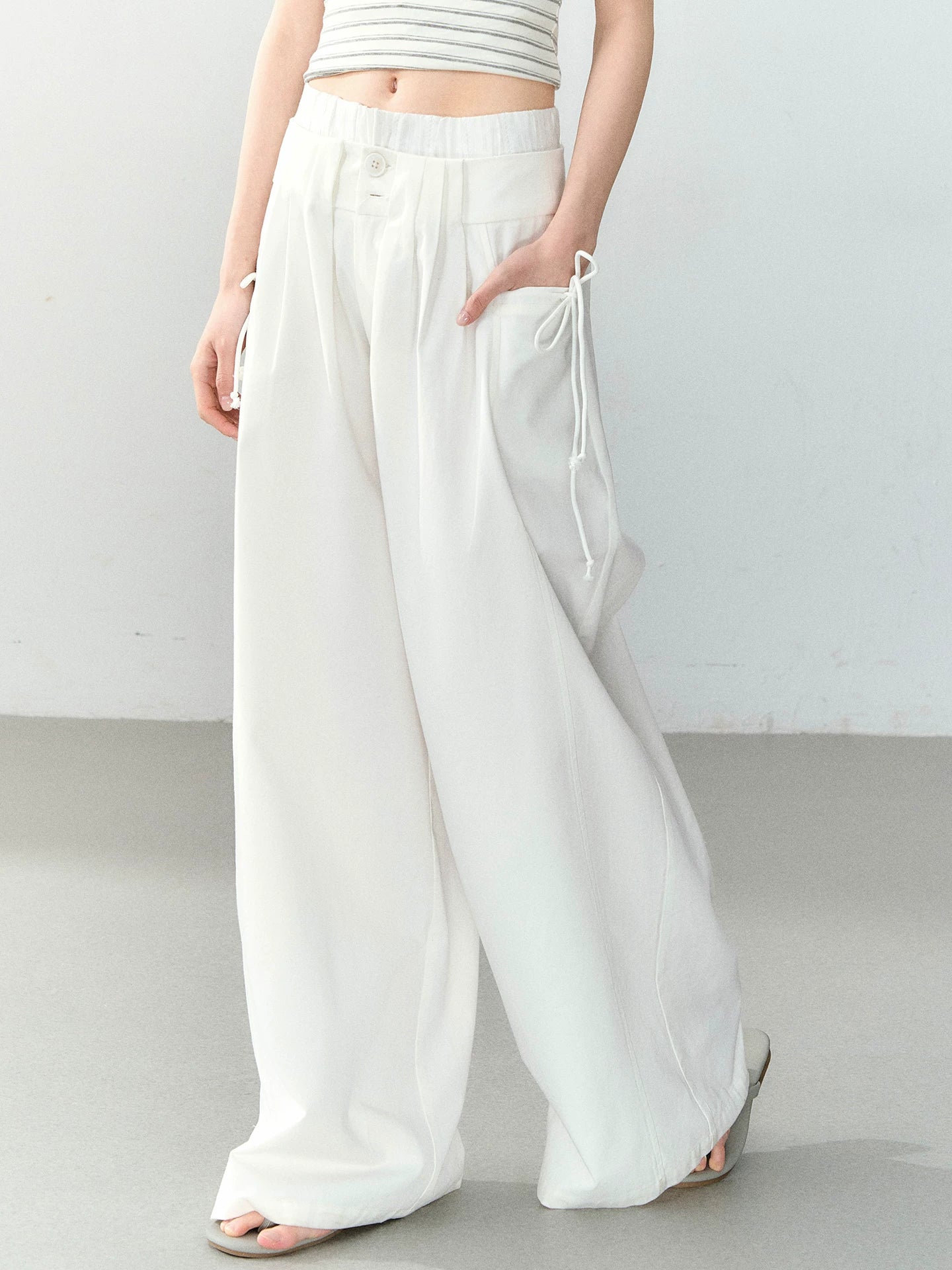 Double-Waist Oversized Wide Leg Pants