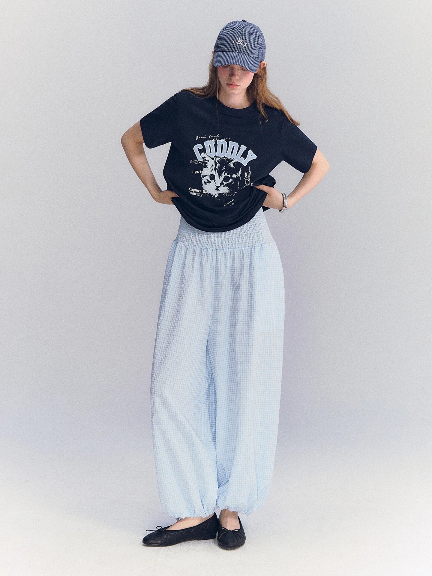 Plaid Lantern Pants