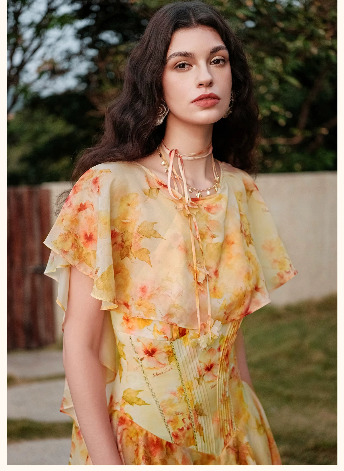 Soffio Floral Chiffon Dress