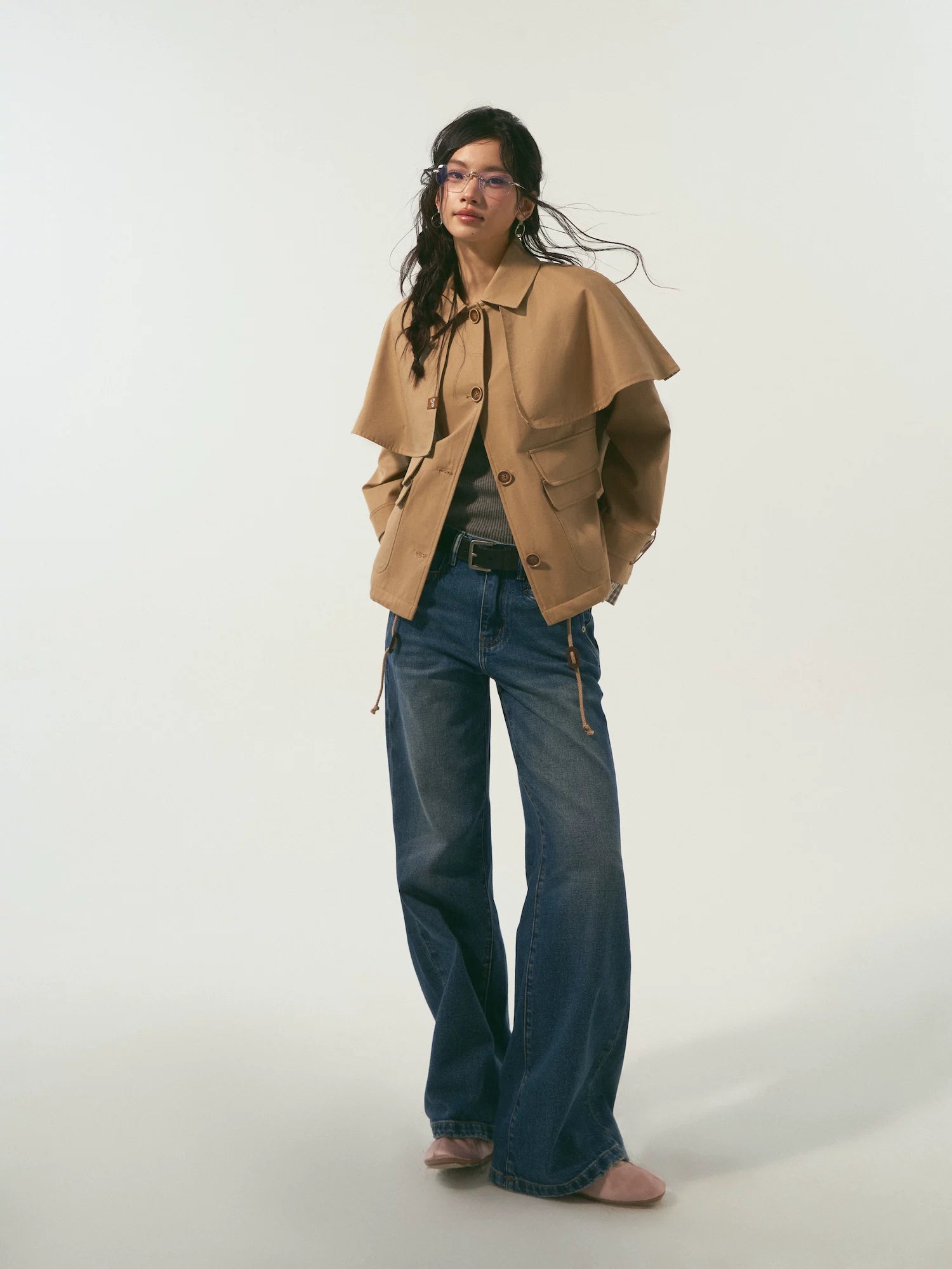 Detachable Cape Jacket